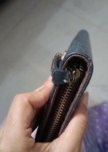 Chic Wallet with Gold Clasp