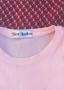 Light Pink Peach Colour Losse Fit Oversized Tshirt