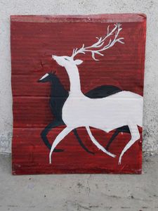 Abstract Deer Painting