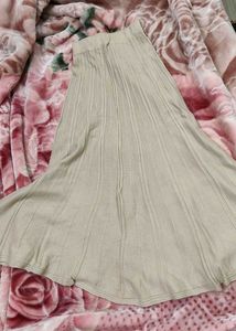 Beige korean Knitted Skirt