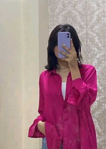 Casual Long Sleeve Shirt - Maroon