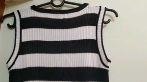 Striped Ribbed Sleeveless Top