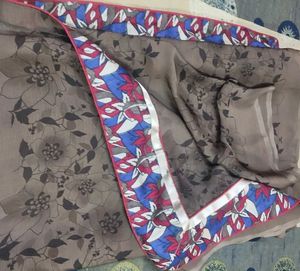 branded Silk  chiffon saree