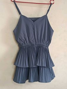 Tiered Pleated Spaghetti Strap Top