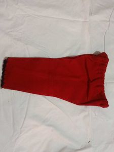 Red Embroidered Sweater Dress