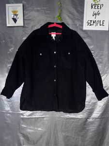 H&amp;M Black Shacket jacket