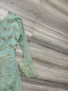 Embellished Mint Green Kurta