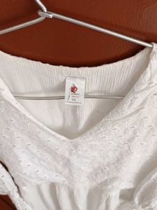 White Eyelet Midi Dress