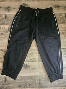 Black Jogger Capri Pants