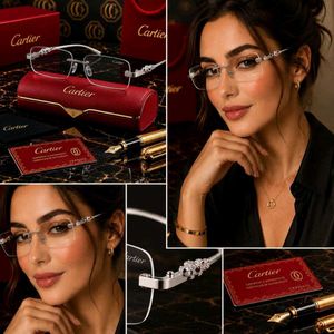 Cartier Rimless Spectacles with Gold Accents