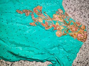 Stunning Ombre Floral Anarkali Gown