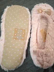 Cozy Pink Fuzzy Slippers with Bow