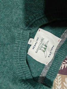 Men's Teal Fair Isle Sweater
