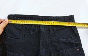 Black Cargo Wide Leg Jeans