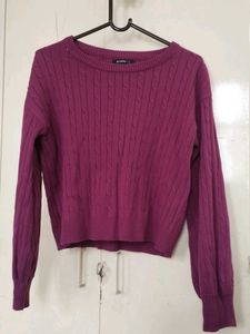 Cable Knit Cropped Sweater