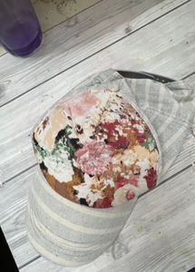 Floral &amp; Striped Baseball Cap