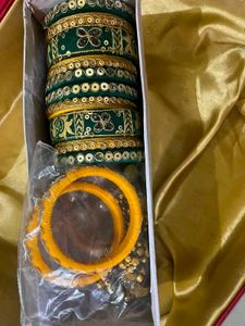 Embellished Silk Bangles with Charms