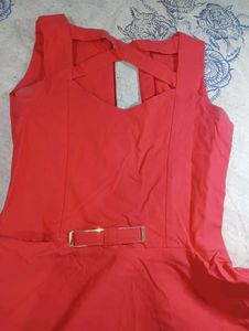 Stunning Red A-Line Fit &amp; Flare Dress