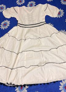White Tiered Embroidered Maxi Dress