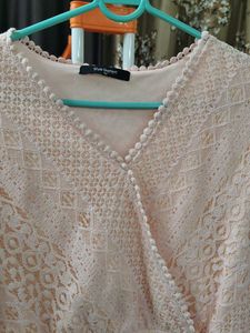 Chic Lace Peplum Top