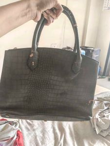 Chic Crocodile Textured Tote Bag