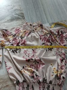 Floral Print Smocked Blouse