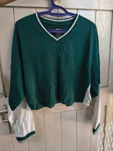 Oversized crop top by the souled store 💚