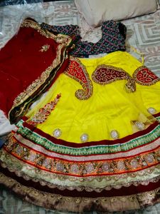 Stunning Yellow Lehenga Choli for Women