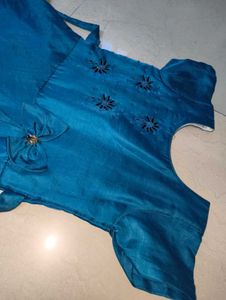 Elegant Teal Party Dress with Embellishments