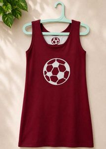 Cute Soccer Ball Print Dress