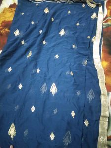 Elegant Navy Blue Dupatta