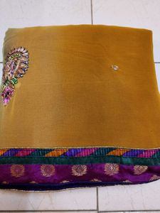 Mustard Yellow Saree