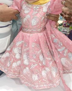 Pink Sequined Ethnic Dress