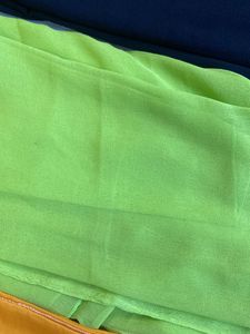 4 Georgette And 1 Yellow Cotton Silk Dupattas