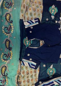Designer Silk Saree with Embellishments