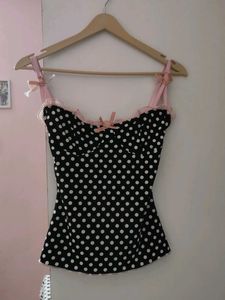 Cute Polka Dot Camisole Top