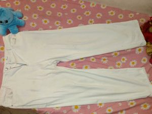 Women's White High Waist Straight Fit Jeans