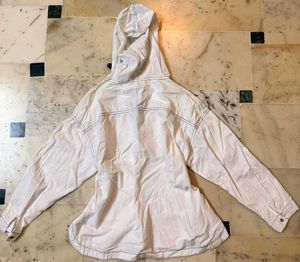 Y2k White Hooded Pullover Top