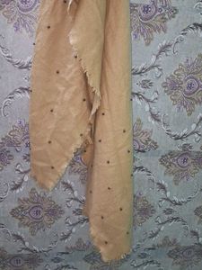 Beige Embellished Scarf