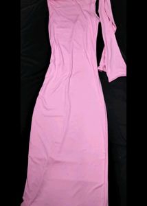 🎀 Pink Tie-Up Maxi Dress 🩷
