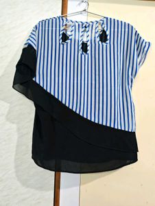 Striped Asymmetrical Top 🧿