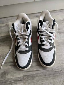Nike White Black Red High-Top Sneakers