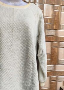 Cream Textured Sweater