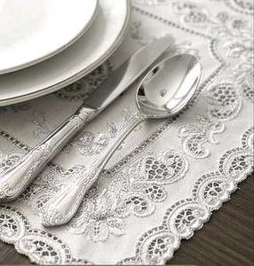 Elegant Silver pvc table mat