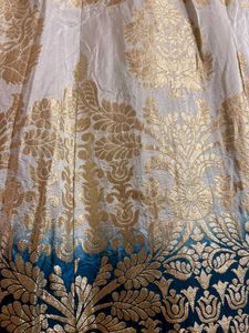 Elegant Blue &amp; Gold Lehenga Choli Set