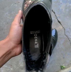Glossy Platform Chelsea Boots