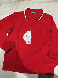 Benetton Long Sleeve Polo Shirt