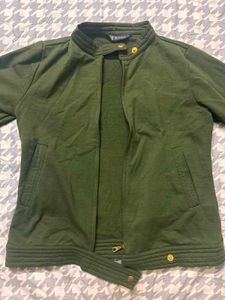 Chic Green Casual Jacket
