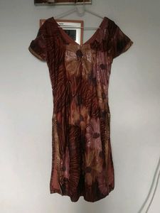 Floral Brown kurta with duppata