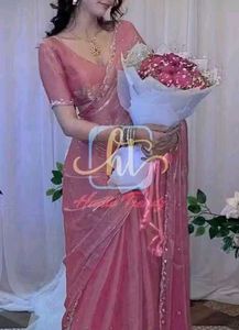 Jimmy chu sarees designer Elegant Pink Sar